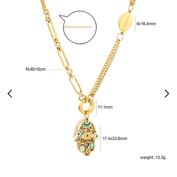 17.4*23.6mm palm with mixed color oil drop - Picture 4 of 4